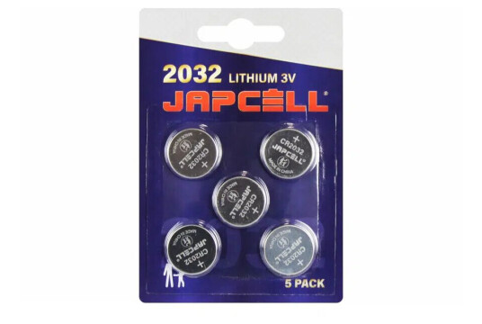 Japcell CR2032 Litium Batterier 5pk 3V Japcell CR2032 Litium Batterier 5pk 3V