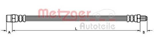 Bremseslange METZGER 4113678