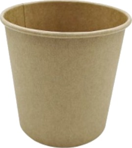 Papbæger Soup To Go 50 Cl 16 Oz Ø96x95 Mm Plast På Indersiden Brun,25 Stk/Ps   25 Stk.