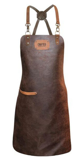 Crafted - Forkle i skinn med x-strap brun