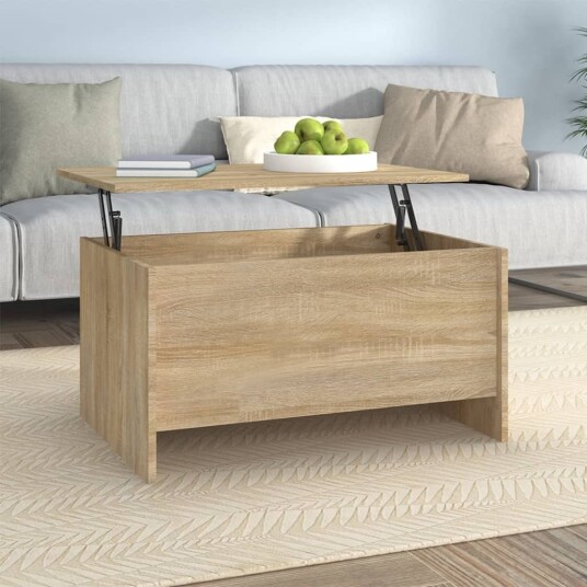 Salongbord sonoma eik 80x55,5x41,5 cm konstruert tre