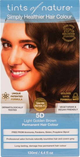 Tints of Nature Light Golden Brown Permanent Hair Colour 5D  130 ml