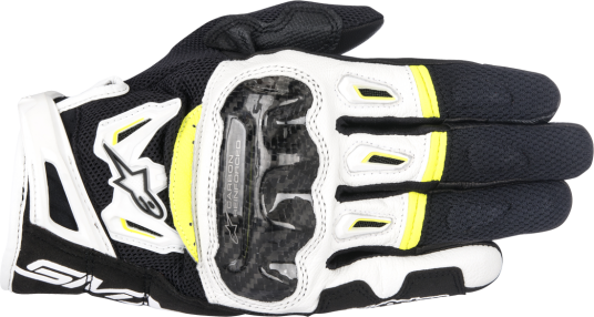 Alpinestars MC Hansker SMX-2 Air Carbon Svart-Hvit-Gul