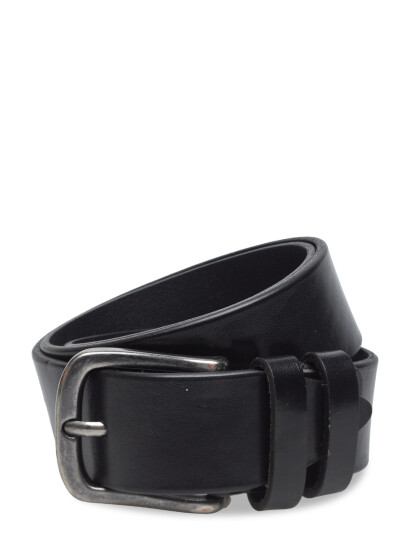 Portia 1924 Black Full Grain Leather Belt - Black - 85 cm Portia 1924 Black Full Grain Leather Belt - Black - 85 cm