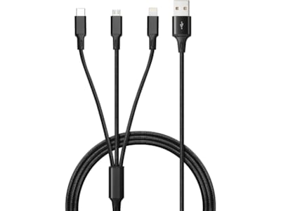3-i-1-kabel med støtte for smarttelefoner 1m