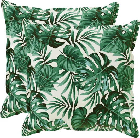 vidaXL Putetrekk 2 stk. HOUTEN Bladmønster 55 x 55 cm Polyester