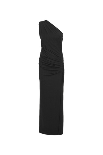 Rotate Draped One Shoulder Dress Kjole Sort 38