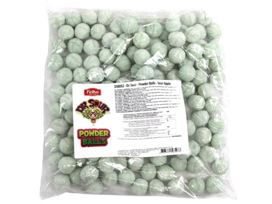 Dr Sour Powder Balls - Sour Apple 1kg Dr Sour Powder Balls - Sour Apple 1kg