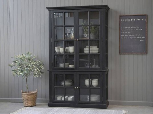 Chic Antique vitrineskap sort 40202-24