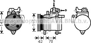 AC kompressor PRASCO KAK121