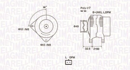 Dynamo MAGNETI MARELLI 063731814010 Dynamo MAGNETI MARELLI 063731814010