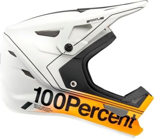 100% Full Face Helmet 100% Status Dh/Bmx Helmet Carby Silver Size. Xl (61-62 Cm) (New)