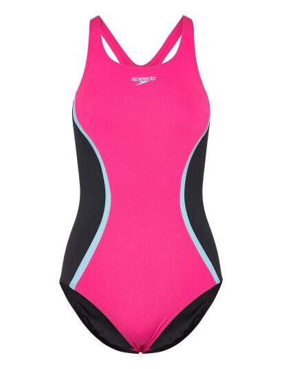 Speedo Solid Splice Medalist One Piece Pink 42