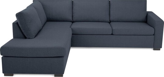 Crazy 3 seters Venstrevendt L formet Sjeselongsofa i Stoff Blå Crazy 3 seters Venstrevendt L formet Sjeselongsofa i Stoff Blå