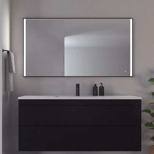 Loevschall Nyborg Rammespeil med LED lys 140cm Loevschall Nyborg Rammespeil med LED lys 140cm