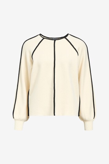 Object - Pullover objReynard LS LO Contrast - Grå Object - Pullover objReynard LS LO Contrast - Grå