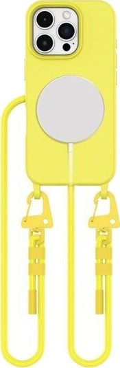 Tech Protect MagNecklace MagSafe Case with Lanyard for iPhone 16 Pro Max Yellow
