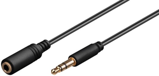 MicroConnect 3.5mm Stereo 1,5m M F Black MicroConnect 3.5mm Stereo 1,5m M F Black