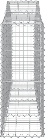 vidaXL Gabionkurver buede 20 stk 200x30x80/100 cm galvanisert jern