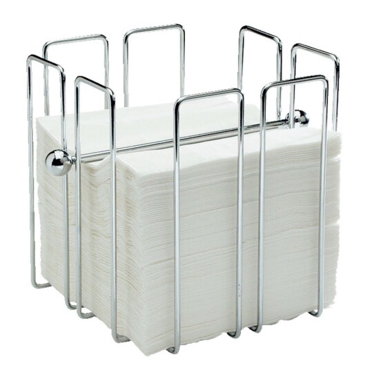 PULSIVA Serviettholder Rendere kantet; 19x19x19 cm (LxBxH); Sølvfarge; Kvadratisk PULSIVA Serviettholder Rendere kantet; 19x19x19 cm (LxBxH); Sølvfarge; Kvadratisk