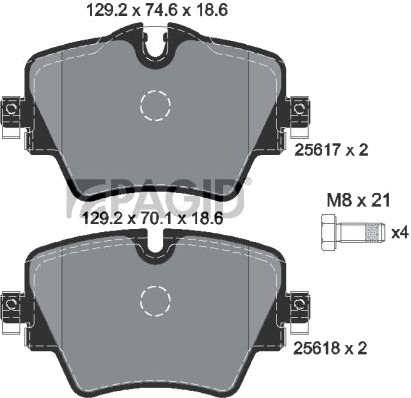 PAGID T2434N Bremseklosser