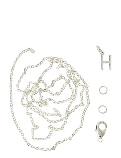 Me & My Box Letter H Sp With O-Ring, Chain And Clasp - Silver - ONE SIZE Me & My Box Letter H Sp With O-Ring, Chain And Clasp - Silver - ONE SIZE