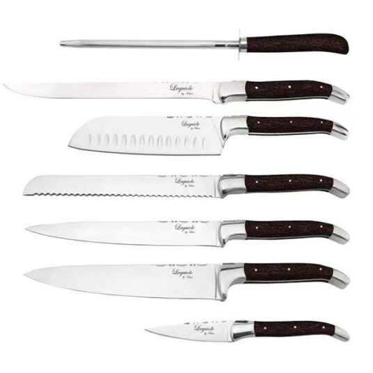 Laguiole by Hâws Knivsett wenge 7 deler Laguiole by Hâws Knivsett wenge 7 deler