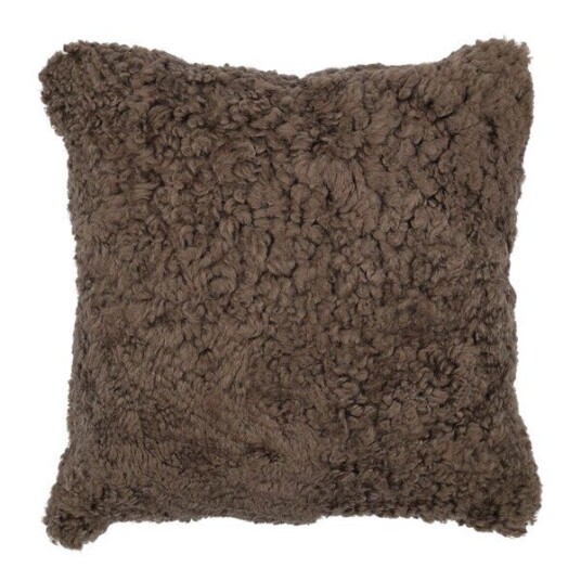 Natures Collection   Pute new zealand saueskinn kort ull 40x40 cm chocolate