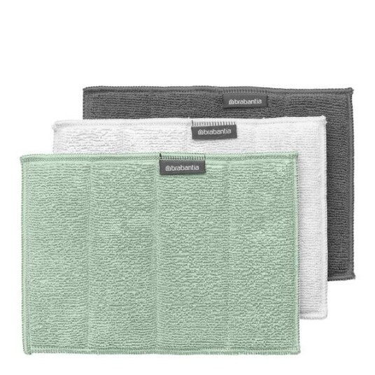 Brabantia   SinkSide mikrofiberputer 3 stk jade green/grå/hvit