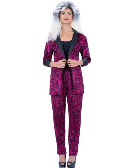 Unisex Mørk Rosa Zebramønstret 80 talls KostymedresStrl Medium Unisex Mørk Rosa Zebramønstret 80 talls KostymedresStrl Medium
