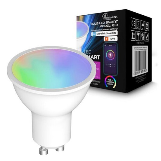 Extralink Smart Life LED-lampe GU10 G10 - RGB - WiFi - 2700-6500K - 5W Extralink Smart Life LED-lampe GU10 G10 - RGB - WiFi - 2700-6500K - 5W