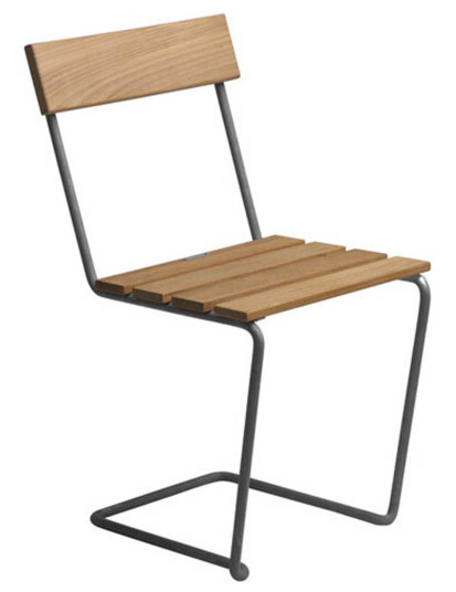 Grythyttan Stålmöbler Stol 1 Teak/galvanisert Brun Grythyttan Stålmöbler Stol 1 Teak/galvanisert Brun