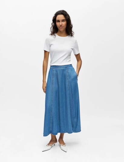 Object Objframe Mw Denim Skirt Noos   Blue   36