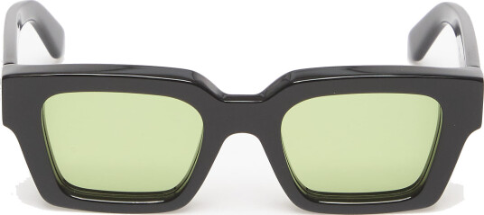 Solbriller Off-White Virgil Shiny Black/ Green L