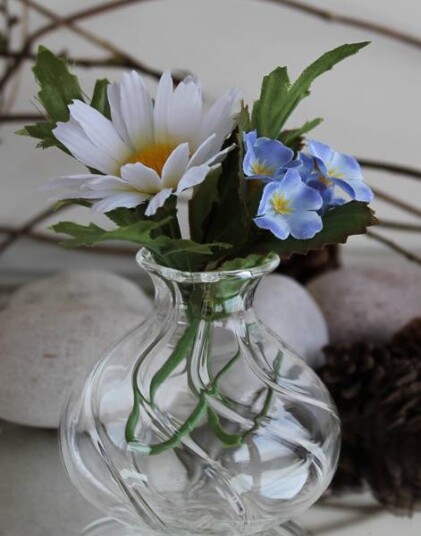 Bordpynt Minivase i klart glass fra Edelweiss Bordpynt Minivase i klart glass fra Edelweiss