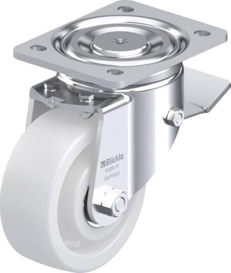 Blickle Styrehjul Med Brems 658146 Lh-Spo 127K-St, Hjuldiameter 125 Mm, Bæreevne Maks. 750 Kg