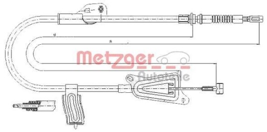Tautrekk, håndbremse METZGER 17.0124
