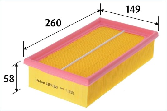 Luftfilter VALEO 585555 Luftfilter VALEO 585555