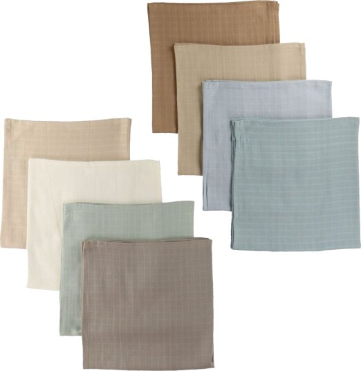 Cam Cam Gulpeklut 70x70 cm 8-pack Ocean Mix Cam Cam OneSize Gulpeklut Beige Blå Brun