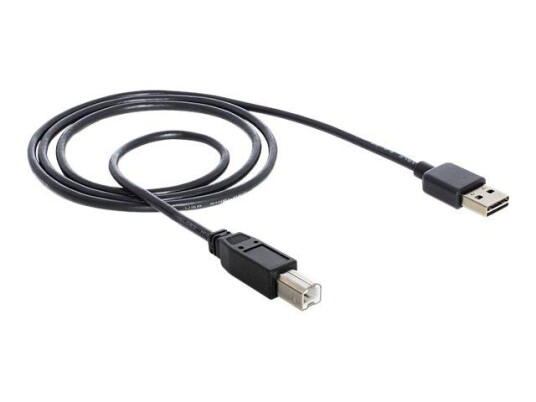 Delock USB 2.0-kabel B til B, 2 m, Gullkontakt, Svart Delock USB 2.0-kabel B til B, 2 m, Gullkontakt, Svart