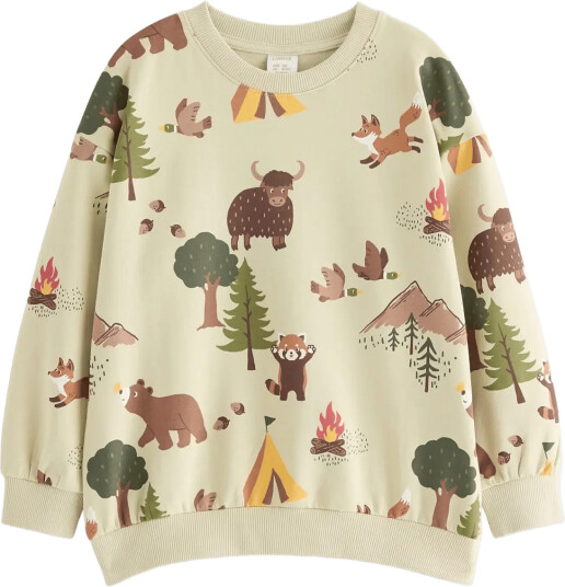 Lindex Sweatshirt With Brushed Inside Green 92