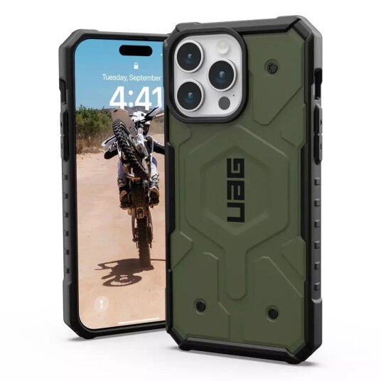 UAG iPhone 15 Pro Max UAG PATHFINDER Series Deksel - MagSafe Kompatibel - Olive