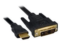 MicroConnect - Adapterkabel - HDMI hann til DVI-D hann - 5 m - svart