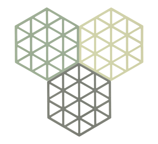 Zone Bordskåner Triangles 3 stk rosemary matcha oliven taupe Zone Bordskåner Triangles 3 stk rosemary matcha oliven taupe