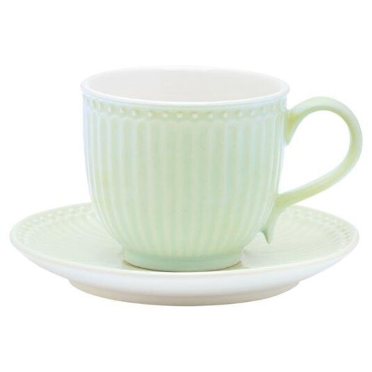 GreenGate  Alice kopp & skål 20 cl pale green