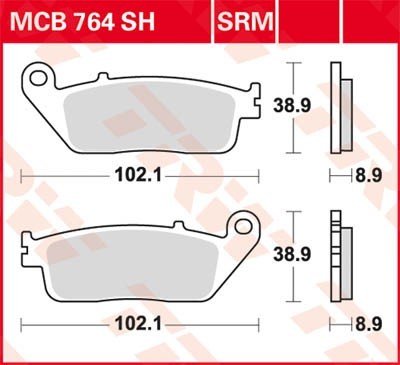 Bremseklosser TRW MCB764SH Bremseklosser TRW MCB764SH