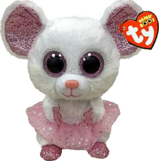 Ty Beanie Boos Nina The White Ballerina Mouse Regular Ty Beanie Boos Nina The White Ballerina Mouse Regular