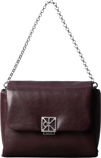 Calvin Klein Emblem Hw Padded Crossbody Burgundy ONE SIZE