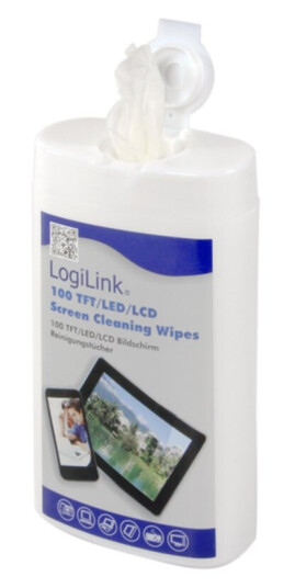 LogiLink datarengjøring våtservietter LCD/LED 100 stk små LogiLink datarengjøring våtservietter LCD/LED 100 stk små