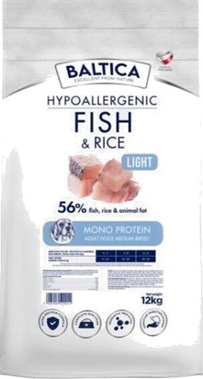 Baltic Agro Baltica Karma Med Og Ris For Mellomstore Hunder Fisk 12 kg Baltic Agro Baltica Karma Med Og Ris For Mellomstore Hunder Fisk 12 kg